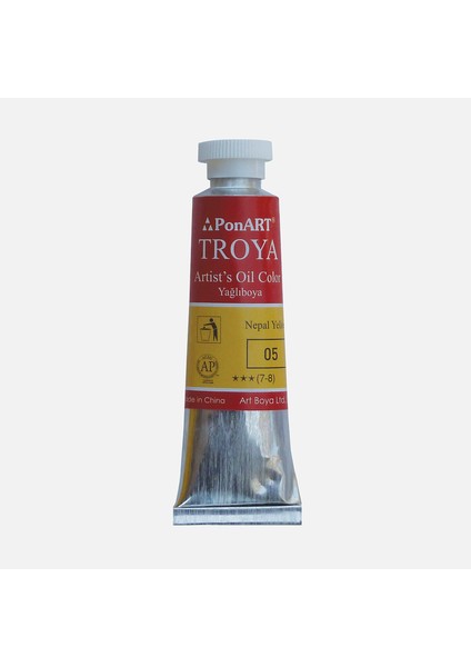 Ponart Troya Yağlı Boya Tüp 05 Nepal Sarı 37 ml
