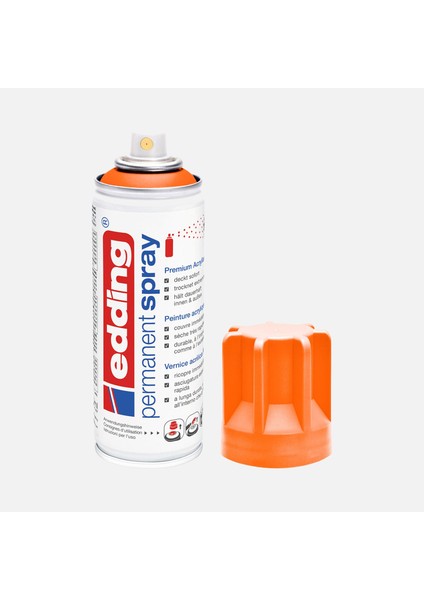 Edding Permanent Akrilik Sprey Boya Neon Orange 200 ml