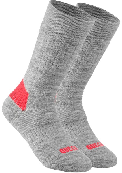 Çocuk Outdoor Uzun Termal Çorap - Gri/mavi - 2 Çift - beden 27-30 numara fiyatları