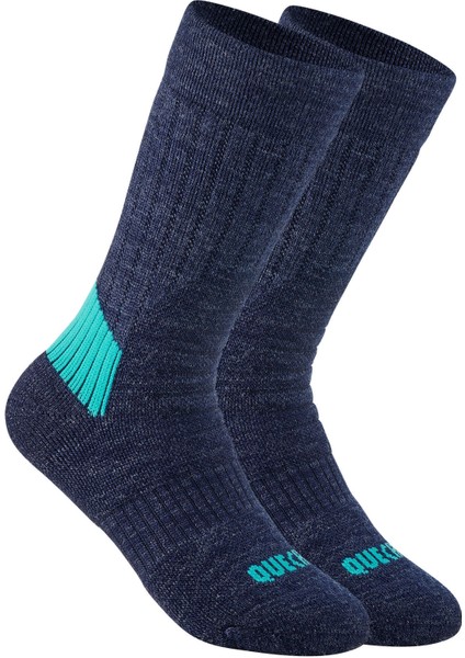 Çocuk Outdoor Uzun Termal Çorap - Gri/mavi - 2 Çift - beden 27-30 numara modelleri