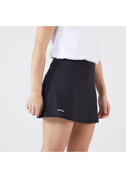 Kadın Tenis Eteği - Siyah - Essentiel 100