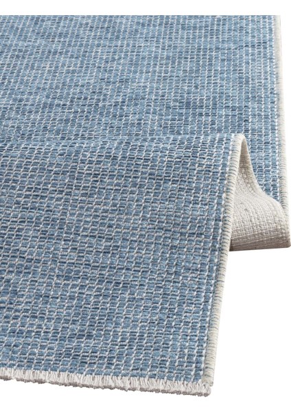 2417 Mavi - Akrilik Dokuma Halı | Düz Renk Saçaklı Model indirimleri