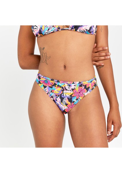 Kadın Standart Kesim Bikini Altı - Pembe - Desenli - Beden L