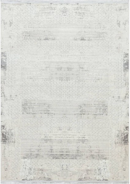 Riena 1191 Gri - Akrilik Polyester Halı | Kaymaz Tabanlı Dekoratif Halı