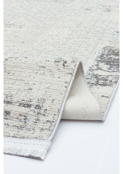 Riena 1191 Gri - Akrilik Polyester Halı | Kaymaz Tabanlı Dekoratif Halı