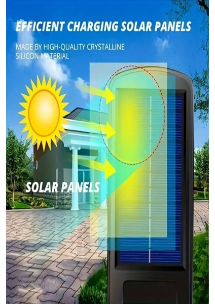 Hareket Sensörlü Solar Lamba 6 Cob LED Uzaktan Kumandalı 3 Modlu Dış Mekan Aydınlatma