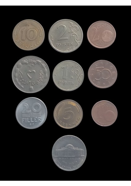 10 Adet Yabancı Madenî Para Eski Para. Antika Para. Lot 51