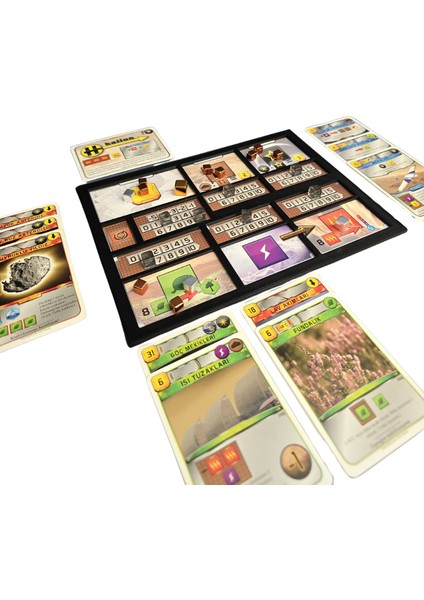 Terraforming Mars ile Uyumlu Oyuncu Altlığı (5'li Paket) - 3D Baskı Tak-Çıkar Sistemli