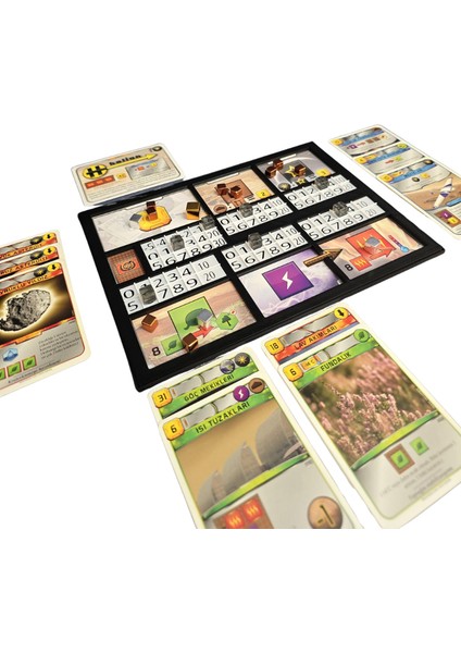 Terraforming Mars ile Uyumlu Oyuncu Altlığı (5'li Paket) - 3D Baskı Tak-Çıkar Sistemli