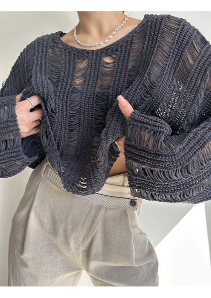 Ajur Füme Organik Triko Crop