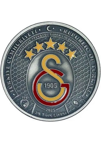 Galatasaray 25. Şampiyonluk Gümüş/okside Hatıra Parası fiyatları