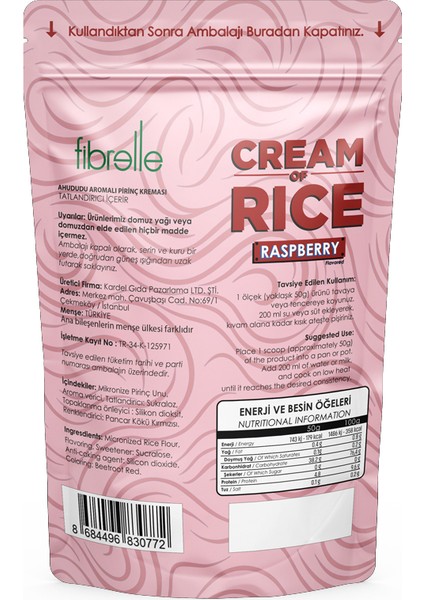 Rice Cream Ahududu 1 kg fiyatları