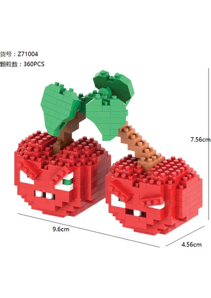 Küçük Parçacıklar Karikatür Zombiler Serisi Eğitici Puzzle Blok Oyuncakları Üç Boyutlu Puzzle (Yurt Dışından)