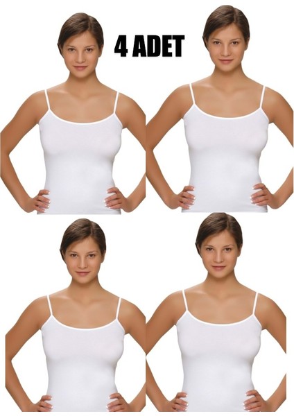 Ip Askılı Modal Bayan Atlet 4'lü Paket
