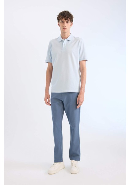 %100 Pamuk Regular Fit Polo Yaka Kısa Kollu Basic Düz Pike Kumaş Tişört C1293AX25SP fiyatları