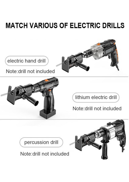 Tornavida Elektrikli Matkap Elektrikli Testere Dönüşüm Kafası Pistonlu Testere Ev Çok Fonksiyonlu Ahşap Aletler A (Yurt Dışından) fırsatları