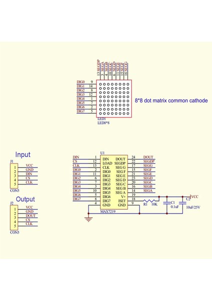 MAX7219 32X8 Nokta Matrisli LED Ekran Modülü 4'ü 1 Arada Ortak Katot Mcu Kontrolü Arduino Için 5pin Kablo ile (Çok Renkli) (Yurt Dışından) fırsatları