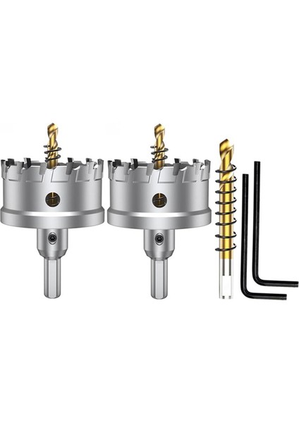 Sert Metal Için Delik Testeresi Seti, Titanyum Kaplamalı Pilot Matkap Ucu ile 2-3/8 Inç Tungsten Karbür Uçlu Delik Testeresi Kesici (Yurt Dışından)
