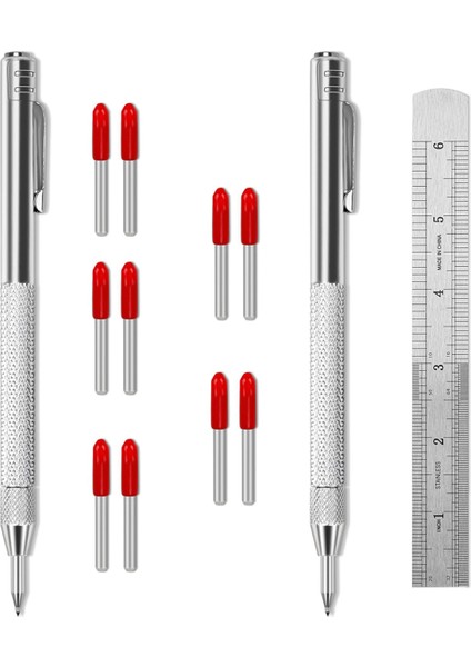 2 Paket Tungsten Karbür Uçlu Çizici Alet, Mıknatıslı Metal Çizici Çizici Işaretleme Aletleri, Premium Gravür Kalemi (Yurt Dışından)
