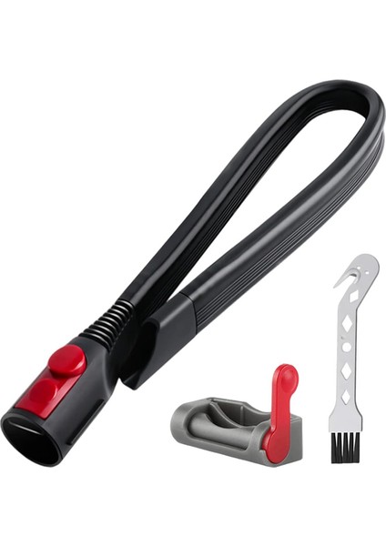 Dyson V7 V8 V10 V11 V12 V15 Gen5 Elektrikli Süpürgeler Için Esnek Dar Alan Temizleme Aparatı, Ekstra Uzun Düz Başlık Uzatma Başlığı (Yurt Dışından)