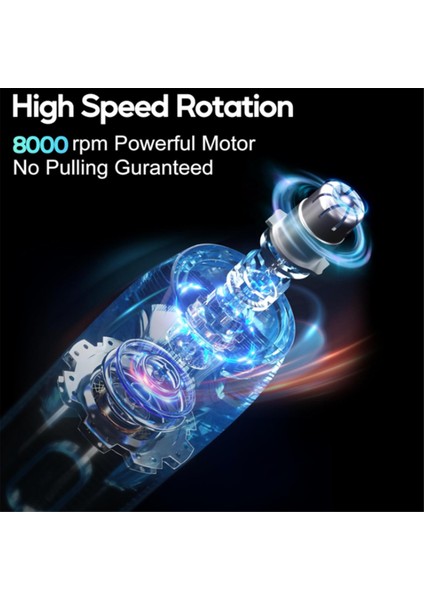 Değiştirilebilir Paslanmaz Çelik Bıçaklı Elektrikli Burun Kılı Kesme Makinesi Güçlü 8000 Rpm Motor Islak/kuru Kullanım USB Şarj Edilebilir (Yurt Dışından) fiyatları