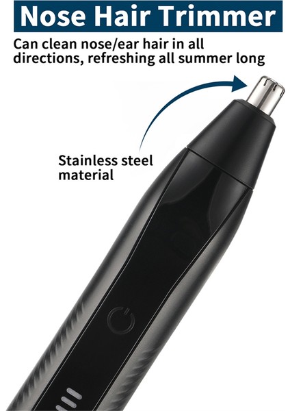 Değiştirilebilir Paslanmaz Çelik Bıçaklı Elektrikli Burun Kılı Kesme Makinesi Güçlü 8000 Rpm Motor Islak/kuru Kullanım USB Şarj Edilebilir (Yurt Dışından) modelleri