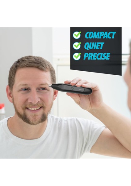 Değiştirilebilir Paslanmaz Çelik Bıçaklı Elektrikli Burun Kılı Kesme Makinesi Güçlü 8000 Rpm Motor Islak/kuru Kullanım USB Şarj Edilebilir (Yurt Dışından) indirimleri