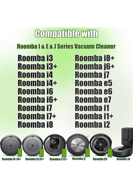 Irobot Roomba I, E ve J Serisi I4 I4+ I5 I5+ I7 I7+ I8+ J5 J5+ Robot Süpürgeler Için Uyumlu Yedek Parçalar (Yurt Dışından) fırsatları