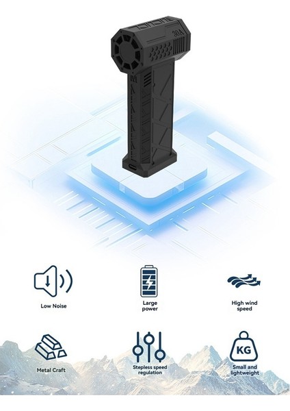 130000 Rpm Fırçasız Motor USB Şarj Edilebilir Güçlü Üfleyici Mini Turbo Jet Fan Bilgisayar Klavyesi Açık Hava Araba Ev Için (Yurt Dışından)
