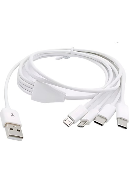 4758 4 In 1 Şarj Kablosu 2x Type-C 2x Micro USB Çoklayıcı 1 Metre fiyatları
