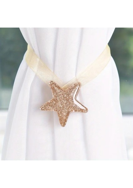 1pcs Manyetik Yeni Pentagram Perde Kravat Ipi Tieback Accescesoires Yedek Tutma Tokası Klips Kanca Tutucu Ev Dekor Perdesi Rincolor: Altın (Yurt Dışından)