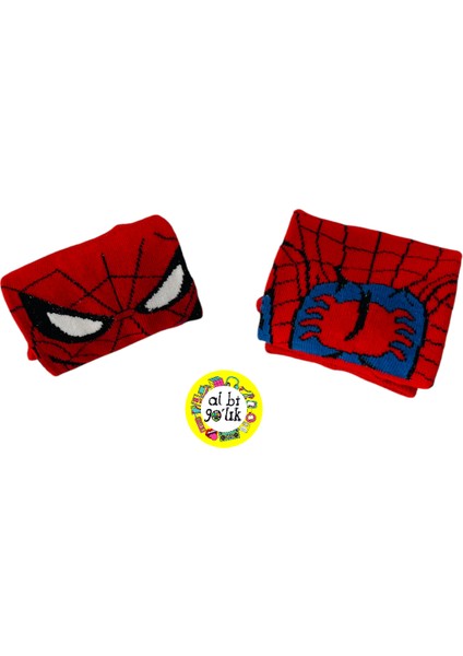 Spiderman Çizgi Film Desenli Pamuklu Soket Çorap fiyatları