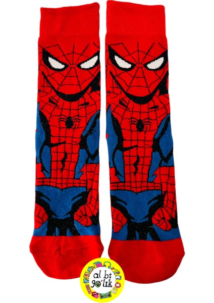 Spiderman Çizgi Film Desenli Pamuklu Soket Çorap fırsatları