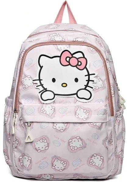 Hello Kitty Sanrio Büyük Kapasiteli Öğrenci Sırt Çantası, Kuromi Melody Cinnamoroll Karikatür Anime Naylon Schoolbag, Sevimli Knapsackcolor: Cinnamoroll (Yurt Dışından)
