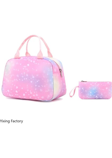 Çocuklar Okul Sırt Çantası Seti Tekerleklerle Set Öğrenciler Girls Için Çanta Tramvel Çantası Sevimli Okul Çantası Yuvarlanan Tekerlekli Sırt Çantası Çocuk Kız Renk: 2 Pccs Pembe (Yurt Dışından)