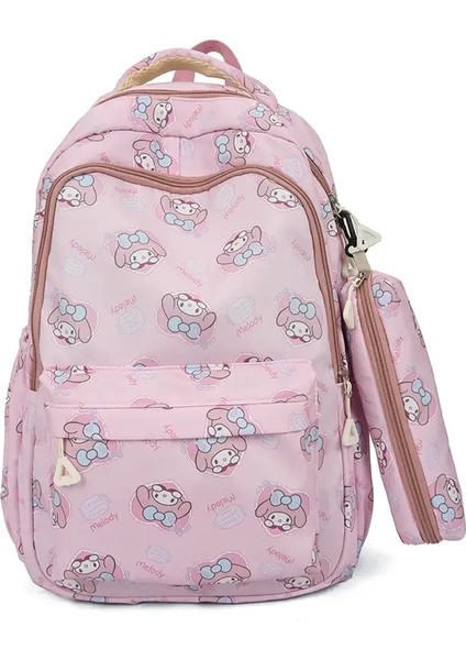 Hello Kitty Sanrio Sırt Çantası ile Kalem Çantası Cinnamoroll Kuromi Anime Büyük Kapasiteli Okul Çantası Öğrenci Seyahat Iş Gücü Knapsackcolor: Cinnamoroll (Yurt Dışından)