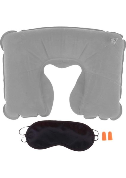 Yolculuk Konforu Için Ortopedik Set (Boyun Yastığı, Göz Bandı, Kulak Tıkacı)