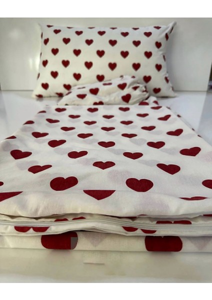Tag Nevresim Takımı Tek-Çift Kişilik Kalpli Pinterest Model %100 Pamuk