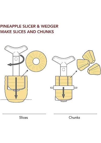 Vacu Vin Ananas Dilimleyici Paslanmaz Çelik (Yurt Dışından) modelleri