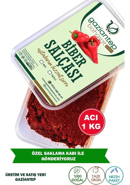 Acı Biber Salça Antep Salçası 1 kg – Doğal ve Baharatlı Lezzet