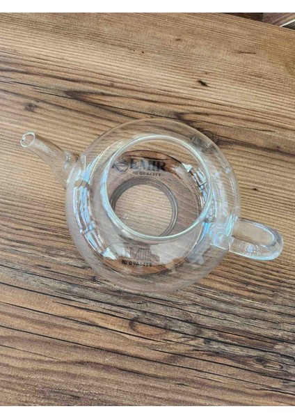 Ki Çayı & Çay Demliği Paslanmaz Çelik Süzgeç ve Kapaklı Isıya Dayanıklı Cam 800 ml (Yurt Dışından)