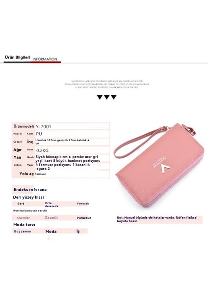 Çift Fermuarlı Uzun Debriyaj Büyük Kapasiteli Çift Katmanlı Cüzdan Cep Telefonu Çantası (Yurt Dışından) fırsatları