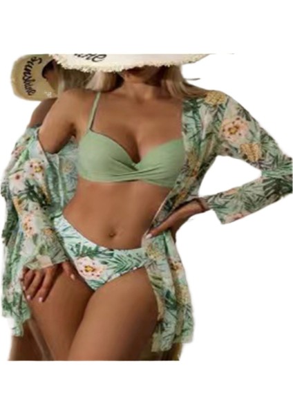 Yeni Sıcak Satış Avrupa ve Amerikan Bölünmüş Mayo Kadın Moda Üç Parçalı Bikini (Yurt Dışından)