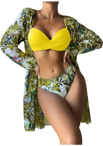 Yeni Sıcak Satış Avrupa ve Amerikan Bölünmüş Mayo Kadın Moda Üç Parçalı Bikini (Yurt Dışından)