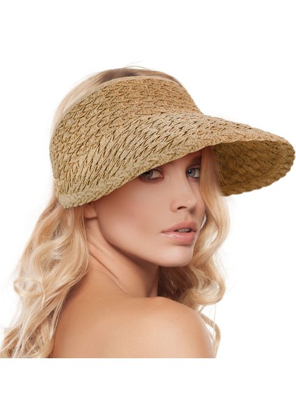 Yaz Boş Kadın Katlanabilir Güneş Koruyucu Hasır Güneş Şapkası (Yurt Dışından) fiyatları