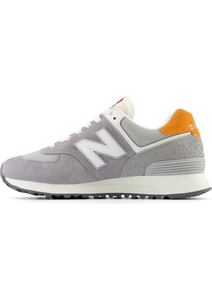 574 Unisex Gray Leather Sneaker Günlük Hakiki Deri Spor Ayakkabı Gri fiyatları