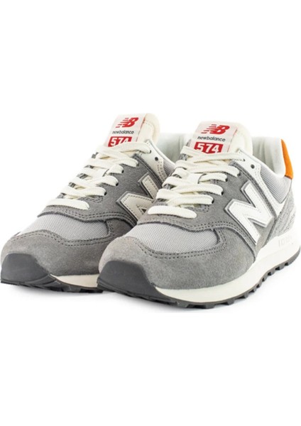 574 Unisex Gray Leather Sneaker Günlük Hakiki Deri Spor Ayakkabı Gri modelleri