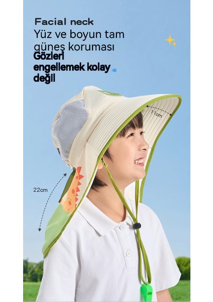 Islık ile Çocuk Boyun Güneş Koruyucu Güneş Şapkası (Yurt Dışından) fiyatları