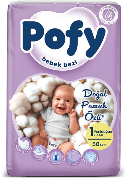 Yenidoğan 1 Bebek Bezi 2-5 kg 50 Adet