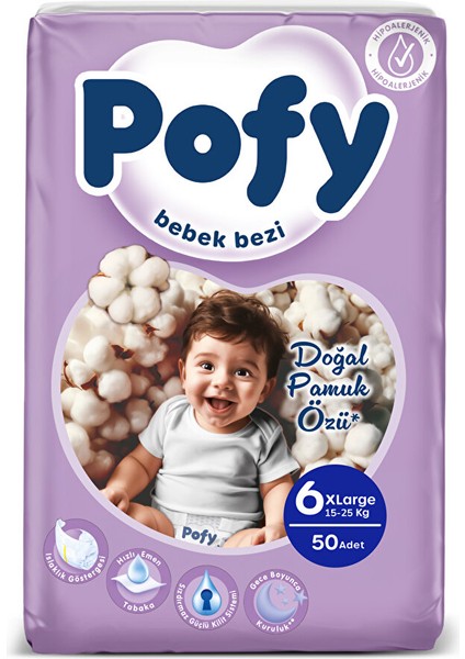 Xl 6 Numara Bebek Bezi 15-25 kg 50 Adet